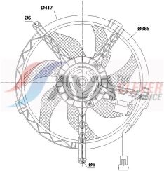 Вентилятор радіатора (без дифузора) MINI (R56) 10-, MINI (R55) 10-, MINI PACEMAN (R61) 12-