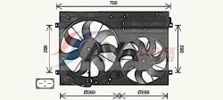 Вентилятор радіатора (з дифузором) Audi A1/3, Caddy III, Golf V,VI, Jetta iV, Passat, Tiguan, Skoda Fabia II, Octavia II Вентилятор радіатора (з дифузором) Audi A1/3, Caddy III, Golf V,VI, Jetta iV, Passat, Tiguan, Skoda Fabia II, Octavia II