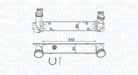 Інтеркулер 1 E81/87, 3 E90, X1 E84 1.8d/2.0d Інтеркулер 1 E81/87, 3 E90, X1 E84 1.8d/2.0d
