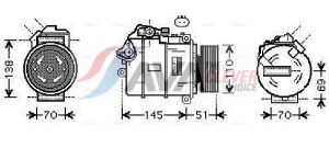 Компресор кондиціонера 3 (E90) 05-, 5 (E60) 04-