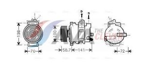 Компресор кондиціонера A4 Allroad B8 09-, A4 B6 01-, A4 B7 04-, SEAT