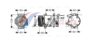 Компресор кондиціонера BERLINGO, C3 II, C4, PEUGEOT, DS