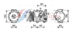 Компресор кондиціонера Camry V4 2.4 06-, Rav 4 III