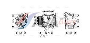 Компресор кондиціонера CIVIC VIII 2.2 CTDi 05-
