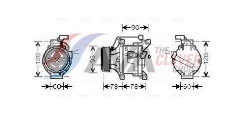 Компресор кондиціонера COROLLA 1.4-2.0 01- Компресор кондиціонера COROLLA 1.4-2.0 01-