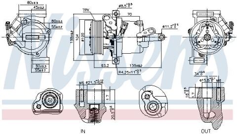 Компресор кондиціонера FORFOUR 14-, RENAULT TWINGO III 14- Компресор кондиціонера FORFOUR 14-, RENAULT TWINGO III 14-