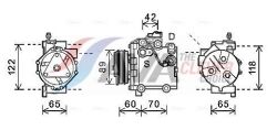 Компрессор кондиционера SWIFT III 1.3 05-, SX4 1.5, 1.6 06-