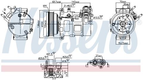 Компресор кондиціонера S60 III 19-, V60 II 18-, XC60 II 17-