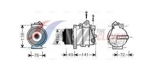 Компресор кондиціонера W203, CL203, S203, C209