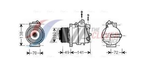 Компресор кондиціонера W203, CL203, S203, C209 Компресор кондиціонера W203, CL203, S203, C209