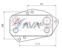 масляний радіатор (без корпуса) Freelander 2.0Td 00-