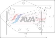 Оливний радіатор (без корпуса) 500 0.9 09-, ALFA ROMEO, LANCIA