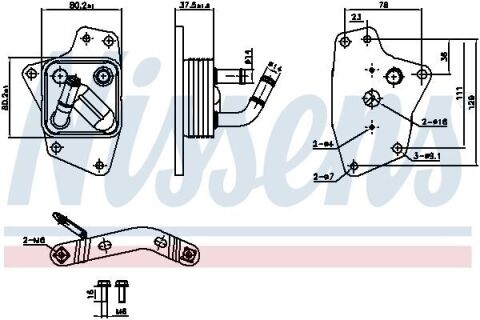 Масляный радиатор (без корпуса) NX 200t 14-, NX 300 17-, RX 200t 15-, RX 300 17- Масляный радиатор (без корпуса) NX 200t 14-, NX 300 17-, RX 200t 15-, RX 300 17-