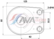 Оливний радіатор (без корпуса) Voyager IV 2.5/2.8CRD 00-, Jeep Cherokee
