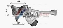 Оливний радіатор (з корпусом) 500 1.3 09-, DOBLO 1.3, 1.4 10-, LANCIA, OPEL, VAUXHALL