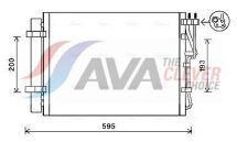 Радіатор кондиціонера (конденсатор) ix20 1.4, 1.6 10-, KIA Радіатор кондиціонера (конденсатор) ix20 1.4, 1.6 10-, KIA