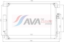 Радіатор кондиціонера (конденсатор) NAVARA NP300 2.3 15-