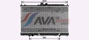 Радіатор охолодження двиг. (built-in oil cooler) LANCER 1.8 02- (механіка)