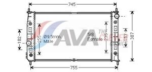 Радиатор сист. охлаждения двиг. 300M 2.7/3.5 99-