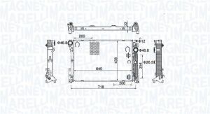 Радіатор сист. охолодження двигуна W204, W212