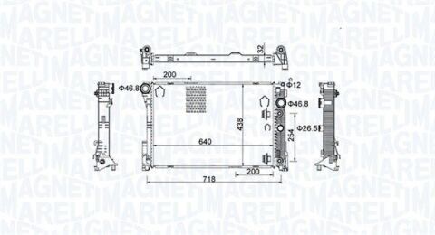 Радіатор сист. охолодження двигуна W204, W212 Радіатор сист. охолодження двигуна W204, W212