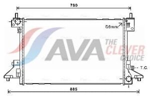 Радіатор системи охолодження VOLT EV 150 11-, OPEL