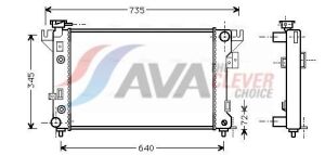 Радіатор системи охолодження двигуна LE BARON 86-96