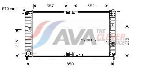 Радіатор системи охолодження двигуна SINTRA 2.2 16V 96-, VAUXHALL Радіатор системи охолодження двигуна SINTRA 2.2 16V 96-, VAUXHALL