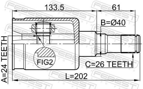 ШРУС внутренний 24x40x26