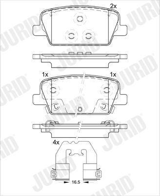 Гальмівні колодки задні HYUNDAI SANTA FE IV 18-