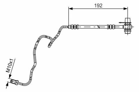 Шланг тормозной (задний) Skoda Fabia 99-14 (192mm)