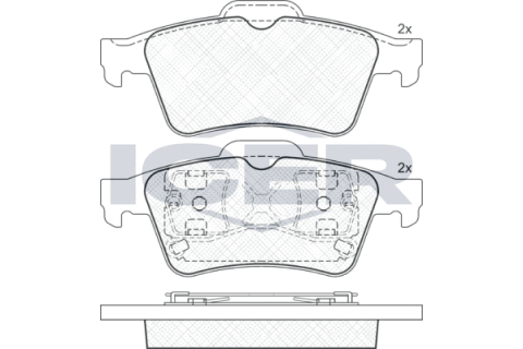 Колодки тормозные (задние) Ford Connect/Focus 02-13/Renault Laguna/Megane/Espace/Opel Vectra C 02-