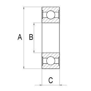 Подшипник (18x47x17) = 140589 Подшипник (18x47x17) = 140589