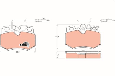 Комплект гальмівних колодок Комплект гальмівних колодок
