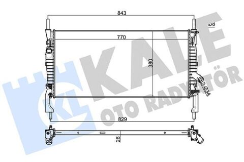 Радиатор охлаждения Transit Tourneo,Transit 2.2/2.4TDCi 06- Радиатор охлаждения Transit Tourneo,Transit 2.2/2.4TDCi 06-