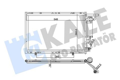 Радіатор кондиціонера (конденсатор) B-MAX 1.5 TDCi 12-, FIESTA VI 08-
