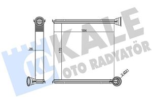 Радіатор опалення Audi A3, Golf, Passat, Tiguan, Skoda Octavia