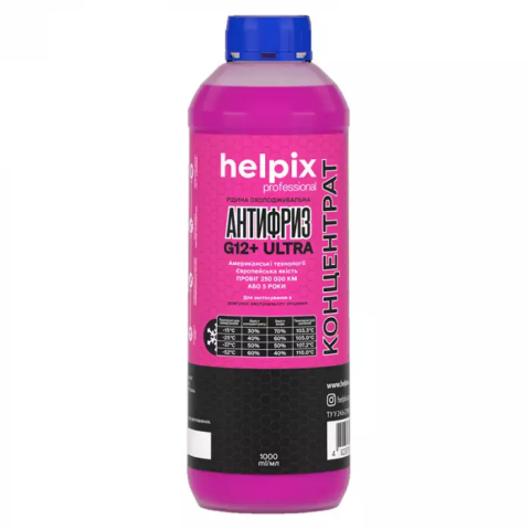 Антифриз Helpix G12+ (розовий), 1 літр Антифриз Helpix G12+ (розовий), 1 літр