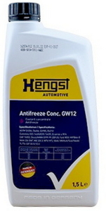 Антифриз HENGST FILTER GW12 (-40°C) G12 червоний, 1,5 літра