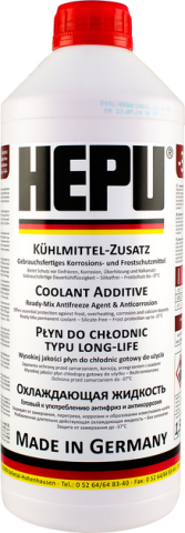 Антифриз HEPU G12 (червоний)готовий (-37°C ), 1,5 літра