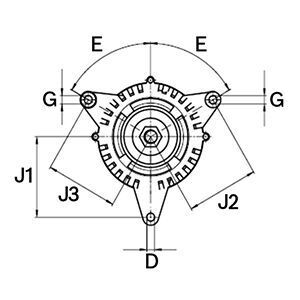 Генератор MB T2 709-811 4.0D (OM364) 86-94 (28V/80A) = 112159 Генератор MB T2 709-811 4.0D (OM364) 86-94 (28V/80A) = 112159