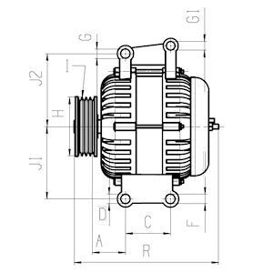 Генератор VW Passat B6/Skoda Octavia II 1.8 TSI 07-13 (14V/110A) = 114722 Генератор VW Passat B6/Skoda Octavia II 1.8 TSI 07-13 (14V/110A) = 114722
