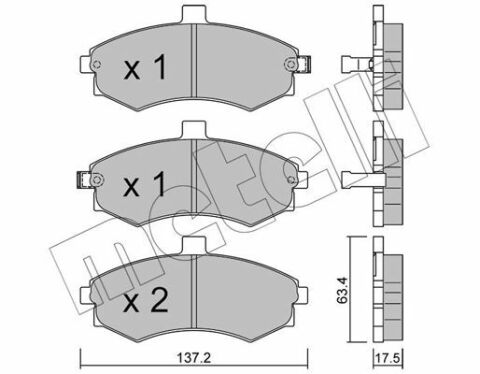 Колодки гальмівні (передні) Hyundai Elantra 00-06/Matrix 01-10/Kia Cerato 06-09