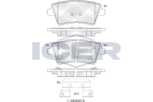 Колодки гальмівні (задні) Kia Optima 2.0 T-GDI 15-19