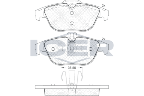 Колодки гальмівні (задні) MB C-class (W204/W205) 07-/E-class (W212) 11- (Ate)