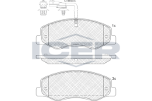 Колодки гальмівні (задні) Renault Master III/Opel Movano B/Nissan NV400 10- (+датчик)(спарка)