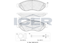 Колодки тормозные (передние) Citroen Jumper/Fiat Ducato/Peugeot Boxer 06- (+датчик) Колодки тормозные (передние) Citroen Jumper/Fiat Ducato/Peugeot Boxer 06- (+датчик)