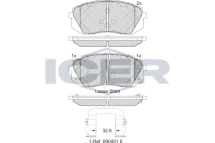 Колодки гальмівні (передні) Hyundai Kona 18-/Kia Niro 18-22/Soul EV 14- Колодки гальмівні (передні) Hyundai Kona 18-/Kia Niro 18-22/Soul EV 14-