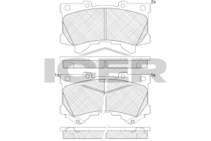Колодки тормозные (передние) Lexus LX/Toyota Land Cruiser 300 3.3/3.4 21- (Advics)