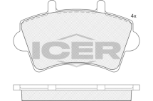 Колодки тормозные (передние) Renault Master II/Opel Movano 98-/Nissan Interstar 02-